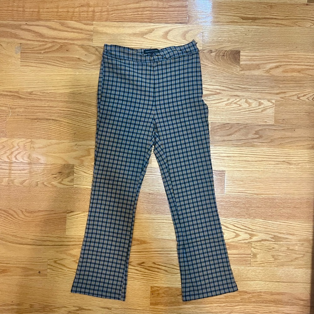 Urban plaid flared pants